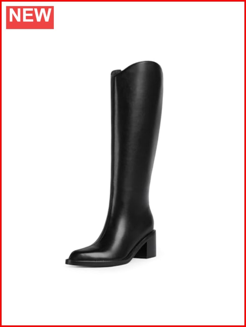 Knee High Boots Pointed Toe Chunky Block Heel Faux Suede Tall Boots